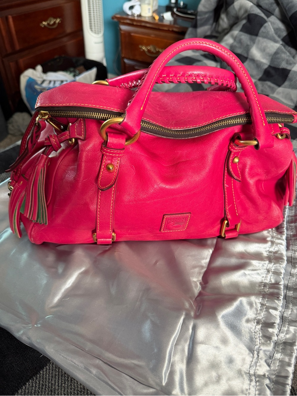 Dooney & Bourke Fuchsia Florentine Large Satchel